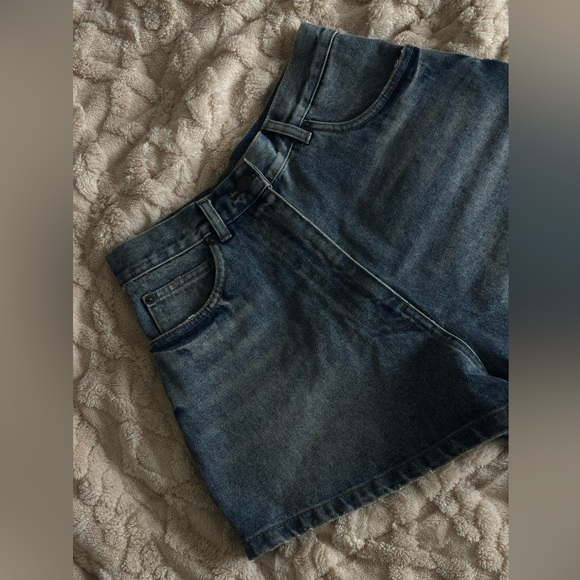 Sky Blue Demin Shorts | PRADA - Picture 8 of 8